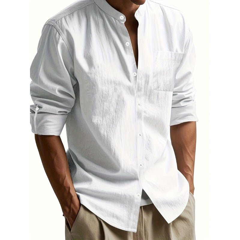 [BUY 1 GET 1 FREE] Santorini Premium Men’s Linen Shirts + FREE Exclusive Watch Gift